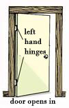 left hand hinge